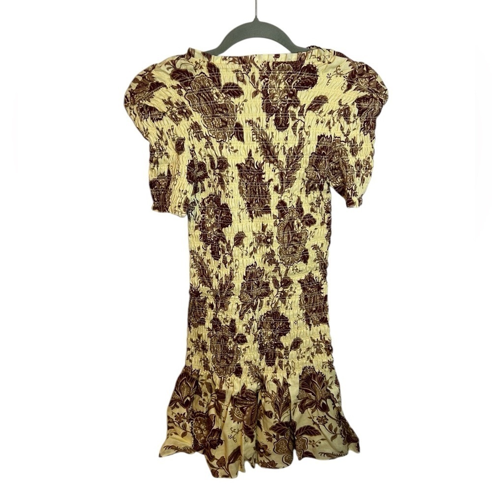 Nwt Sir The Label Rei Short Sleeve Floral Smocked Mini Dress — image 4 of 7